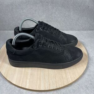 ALL SAINTS Stow Low Top Sneaker - Black Leather Mens Size  8 US/ 41 EUR